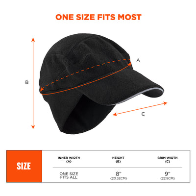Ergodyne N-Ferno 6807 Winter Baseball Cap with Ear Flaps