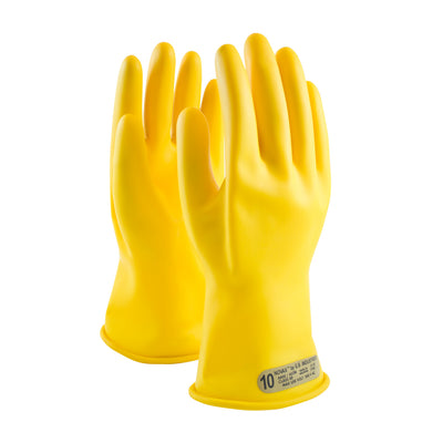 NOVAX Insulating Gloves Class 00 Rubber Glove w/Straight Cuff - 11" - Yellow - 1/PR - 170-00-11