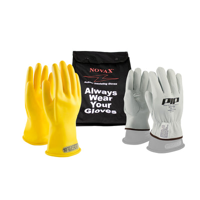 NOVAX Insulating Glove Kit Class 00 Electrical Safety - Yellow - 1/EA - 170-SK-00