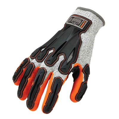 Ergodyne ProFlex 922CR Nitrile Coated Cut-Resistant Gloves - ANSI A3, EN388: 4442CP, 13G, Dorsal Protection - Gray