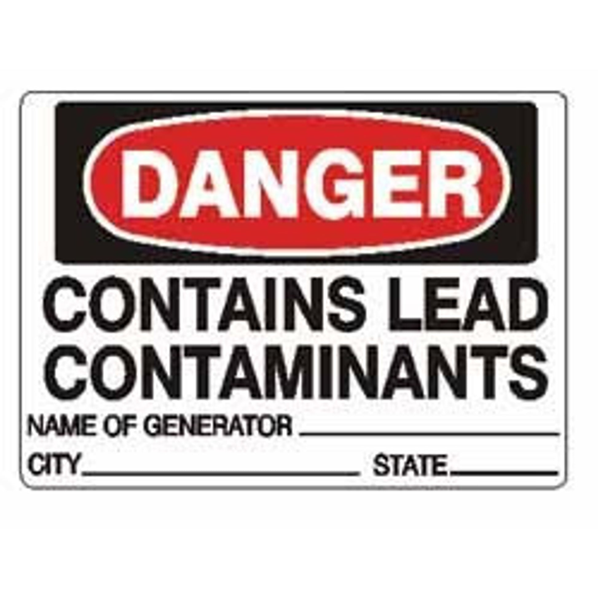 Danger Lead Generator Labels - 3x5 - 500/Roll