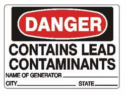 Danger Lead Generator Labels - 3x5 - 500/Roll