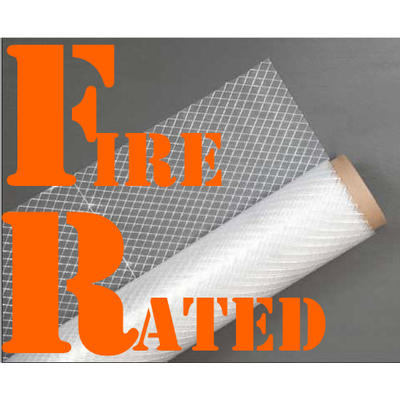 6 Mil 40'x100' Fire Rated String Reinforced Plastic Poly Sheeting & Construction Film