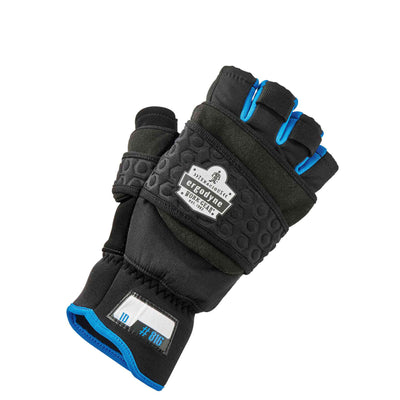 Ergodyne ProFlex 816 Thermal Half Finger Winter Work Gloves - Flip-Top Mittens