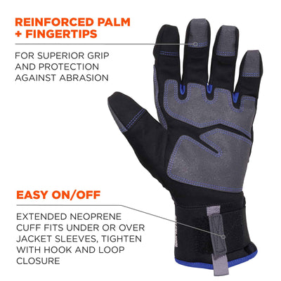 Ergodyne ProFlex 817WP Thermal Waterproof Winter Work Gloves - Reinforced Palms