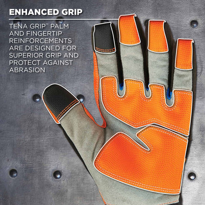 Ergodyne ProFlex 818WP Thermal Waterproof Winter Work Gloves - Orange