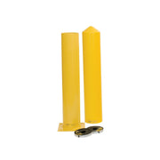 Eagle Bollard Post and Sleeve Combo - 6" Bollard - 7" Sleeve - 36" High - with Installation Kit - Yellow - 1763PS