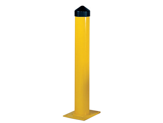 Eagle Bollard Post - 4" Round - 1/4" Thick Steel - 42" Height - Yellow - 1744