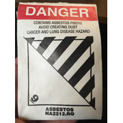 4x4 - Danger Class 9 Asbestos Label 500/Roll