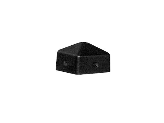 Eagle 5" Square Plastic Post Cap - 5 1/4" Outside Diameter - Black - 1759