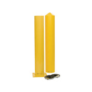 Eagle Bollard Post and Sleeve Combo - 6" Bollard - 7" Sleeve - 42" High - with Installation Kit - Yellow - 1764PS