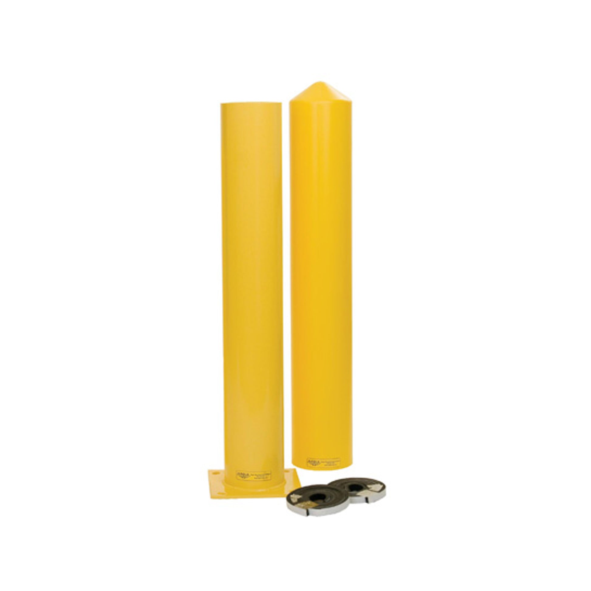 Eagle Bollard Post and Sleeve Combo - 6" Bollard - 7" Sleeve - 42" High - with Installation Kit - Yellow - 1764PS