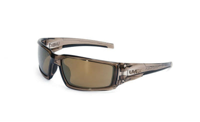 Uvex Hypershock Smoke Brown Frame Gold Mirror Lens, Hardcoat