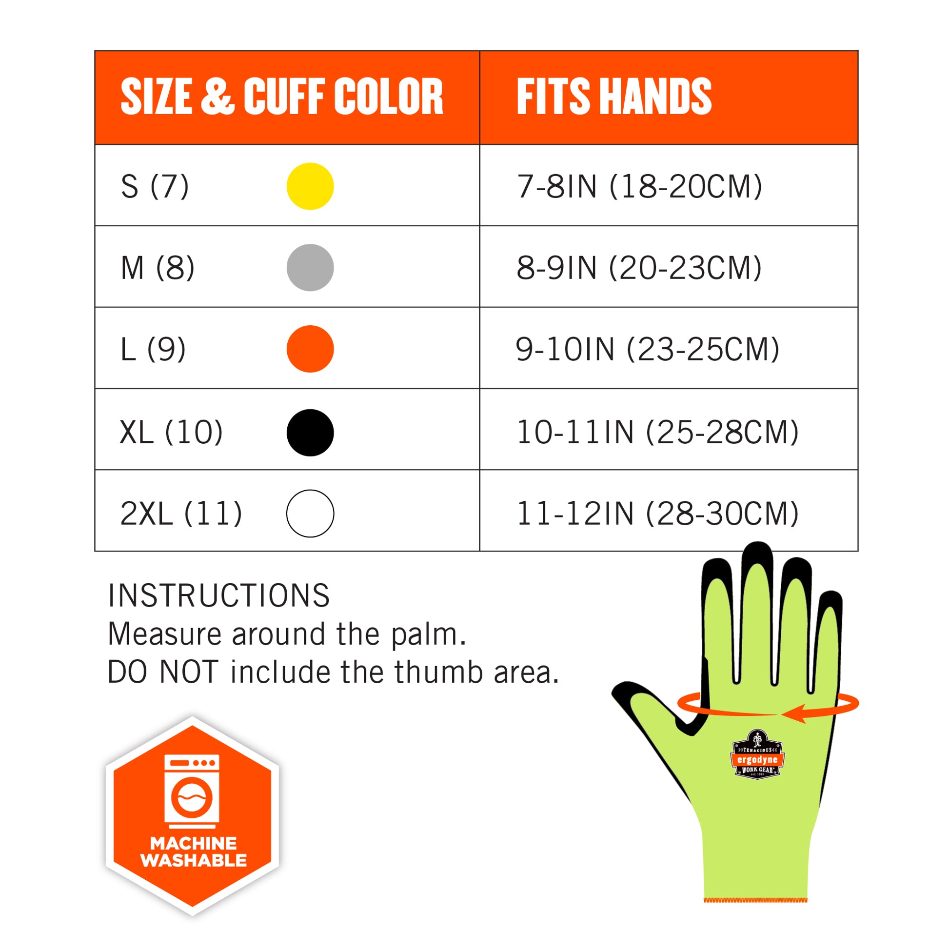 Ergodyne ProFlex 7041 Hi-Vis Nitrile Coated Cut-Resistant Gloves - ANSI/ISEA 105-2016 A4, EN388: 4X42D, WSX Wet Grip - Lime - 144-pair