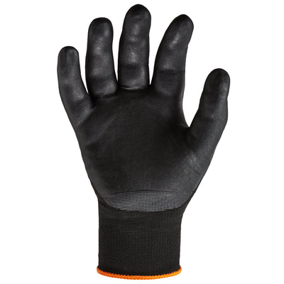 Ergodyne ProFlex 7001 Nitrile Coated Gloves - Abrasion Resistant, 18g, Dry Grip - Black - 144-pair