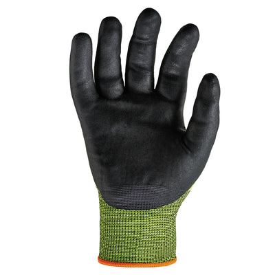 Ergodyne ProFlex 7022 Hi-Vis Nitrile Coated Cut-Resistant Gloves - ANSI A2, EN388: 4342B, 18g, Dry Grip - Lime - 144-pair