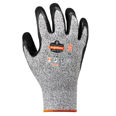 Ergodyne ProFlex 7031 Nitrile Coated Cut-Resistant Gloves - ANSI/ISEA 105-2016 A3, EN388: 4X42C, 13g, Extra Strength - Gray - 144-pair