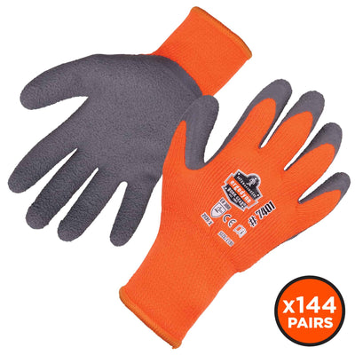 Ergodyne ProFlex 7401 Coated Lightweight Winter Work Gloves - Orange - 144-pair