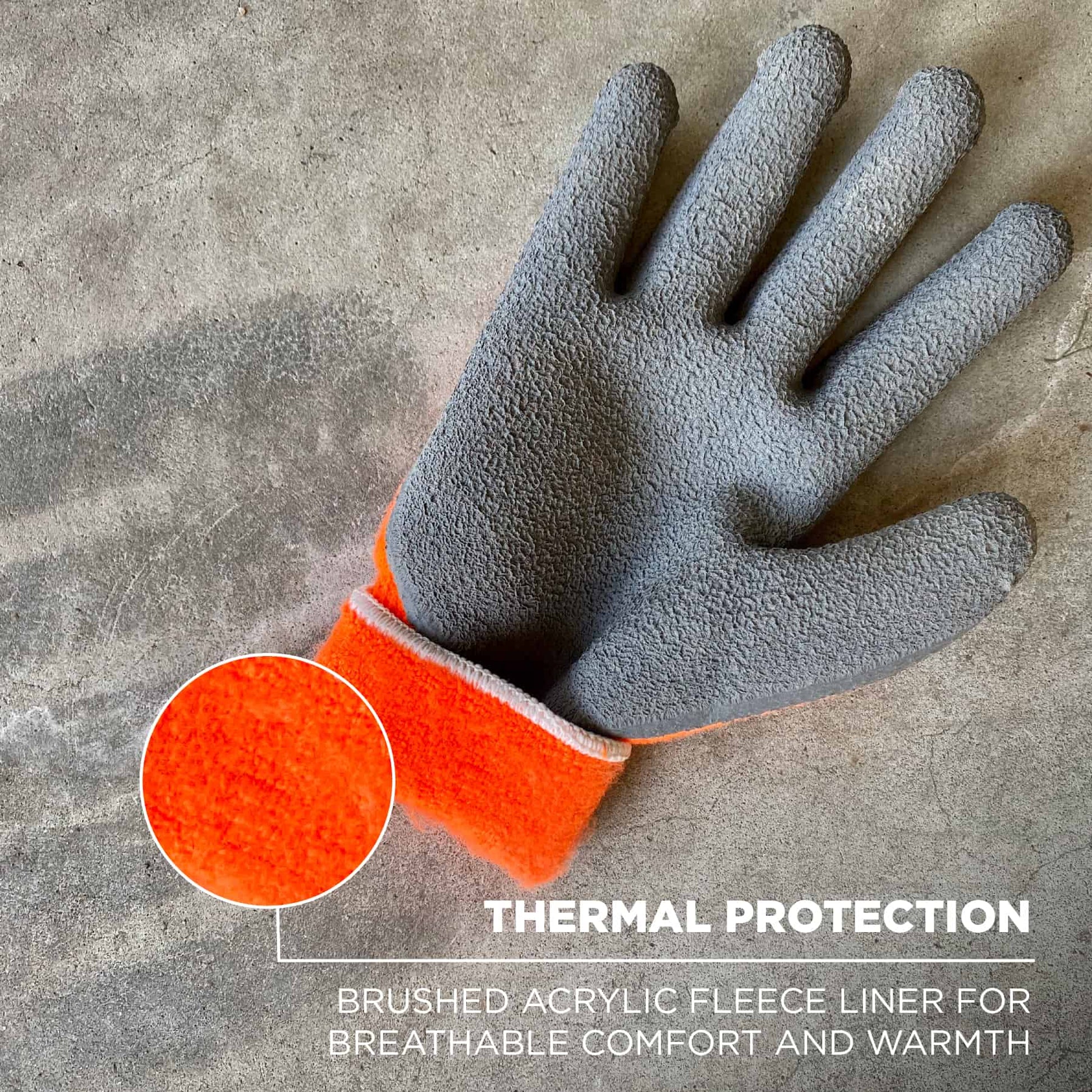 Ergodyne ProFlex 7401 Coated Lightweight Winter Work Gloves - Orange - 144-pair