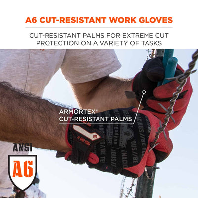 Ergodyne ProFlex 812CR6 Utility Cut Resistance Gloves - ANSI/ISEA 105-2016 A6, EN388: 2543E