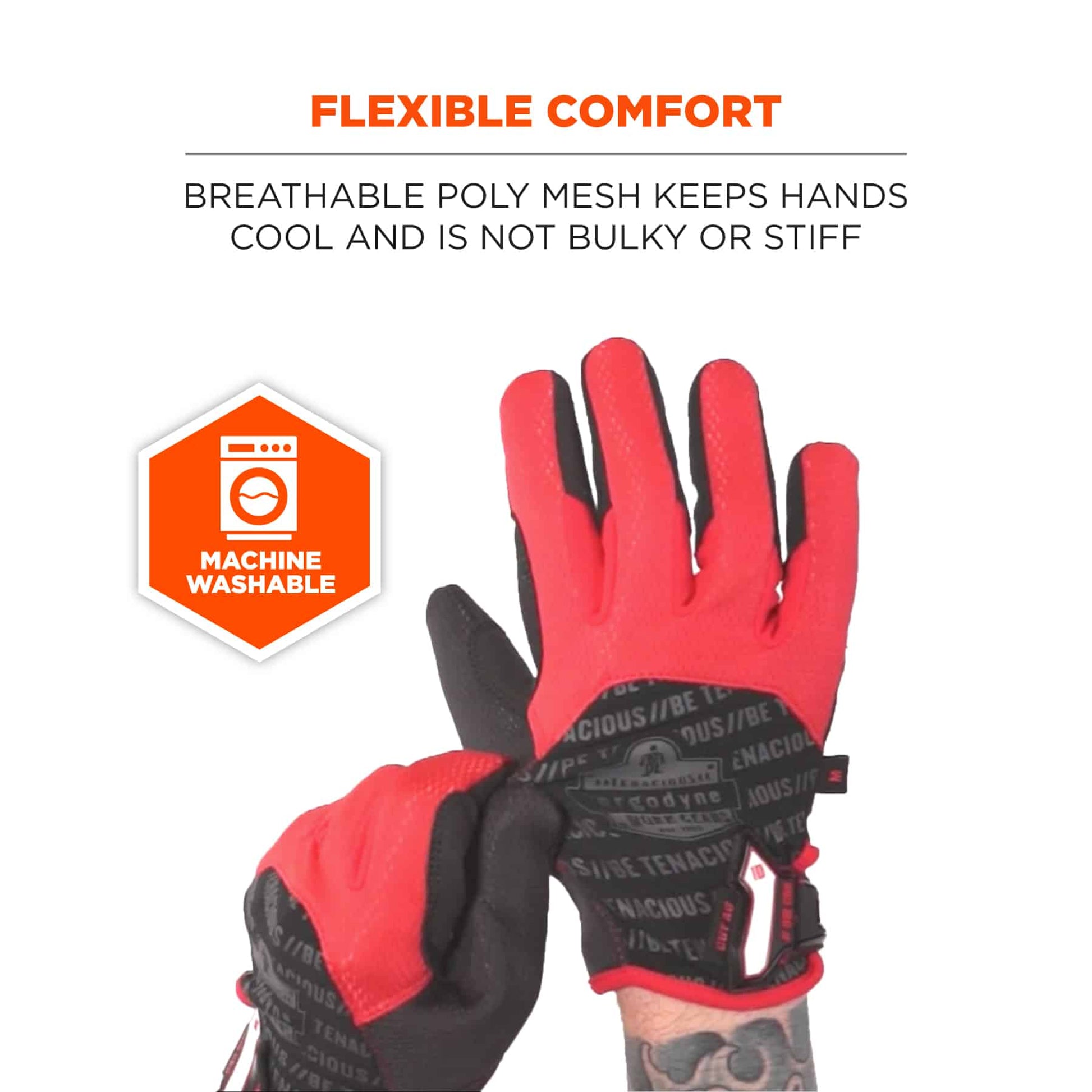 Ergodyne ProFlex 812CR6 Utility Cut Resistance Gloves - ANSI/ISEA 105-2016 A6, EN388: 2543E