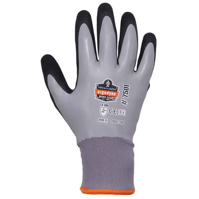 Ergodyne ProFlex 7501 Coated Waterproof Winter Work Gloves - Gray - 144-pair