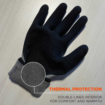 Ergodyne ProFlex 7501 Coated Waterproof Winter Work Gloves - Gray - 144-pair