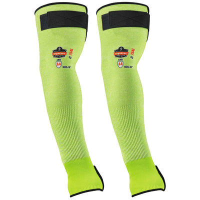 Ergodyne ProFlex 7941-PR Cut-Resistant Protective Arm Sleeve - ANSI/ISEA 105-2016 A4, EN388: 3X4XD, Moisture-Wicking - Lime - 18 in - 1-pair
