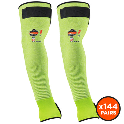 Ergodyne ProFlex 7941-PR Cut-Resistant Protective Arm Sleeve - ANSI/ISEA 105-2016 A4, EN388: 3X4XD, Moisture-Wicking - Lime - 18 in - 144-pair
