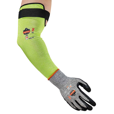 Ergodyne ProFlex 7941-PR Cut-Resistant Protective Arm Sleeve - ANSI/ISEA 105-2016 A4, EN388: 3X4XD, Moisture-Wicking - Lime - 18 in - 144-pair