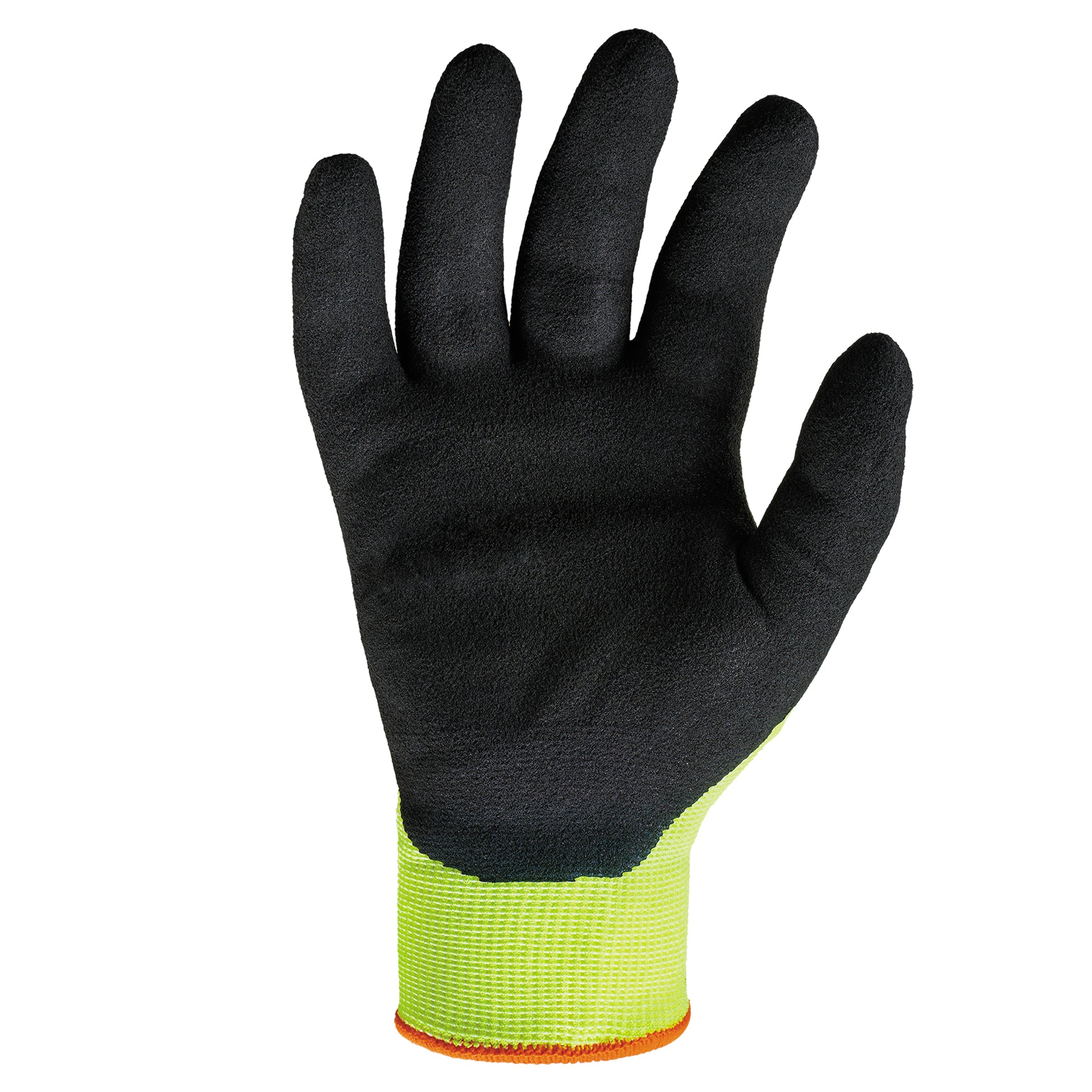 Ergodyne ProFlex 7021 Hi-Vis Nitrile Coated Cut-Resistant Gloves - ANSI A2, EN388: 4342B, 18g, Wet Grip - Lime - 1-pair