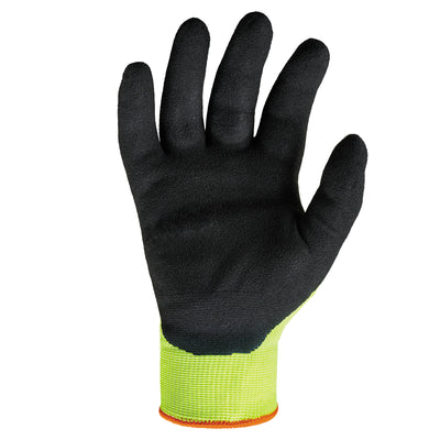 Ergodyne ProFlex 7021 Hi-Vis Nitrile Coated Cut-Resistant Gloves - ANSI A2, EN388: 4342B, 18g, Wet Grip - Lime - 1-pair
