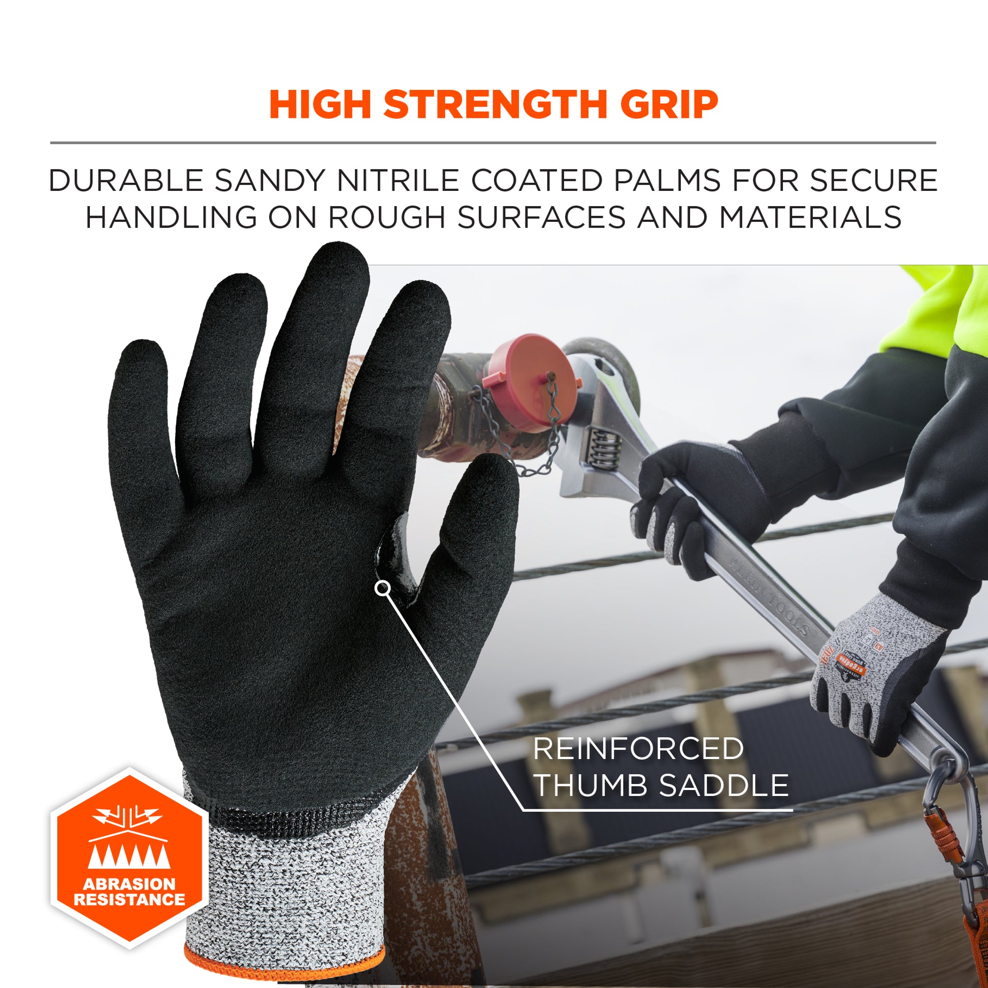 Ergodyne ProFlex 7031 Nitrile Coated Cut-Resistant Gloves - ANSI/ISEA 105-2016 A3, EN388: 4X42C, 13g, Extra Strength - Gray - 1-pair