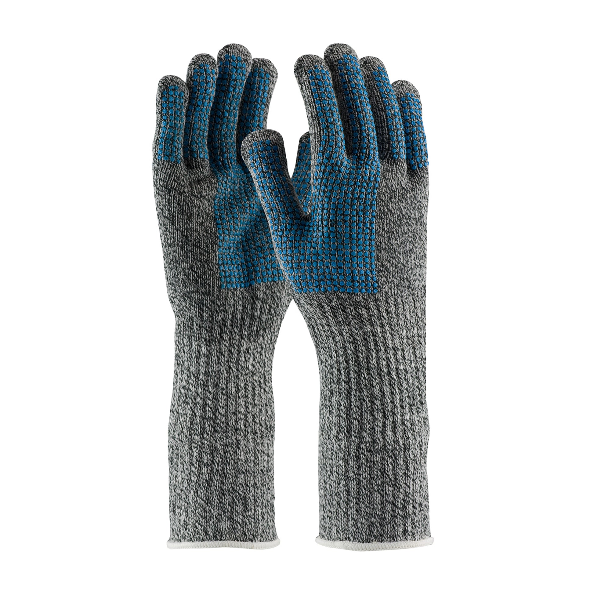 Kut Gard Dyneema Blended Slabbers Glove w/Extended Cuff & Double-Sided PVC Dot Grip - Gray - 1/DZ - 18-SD385