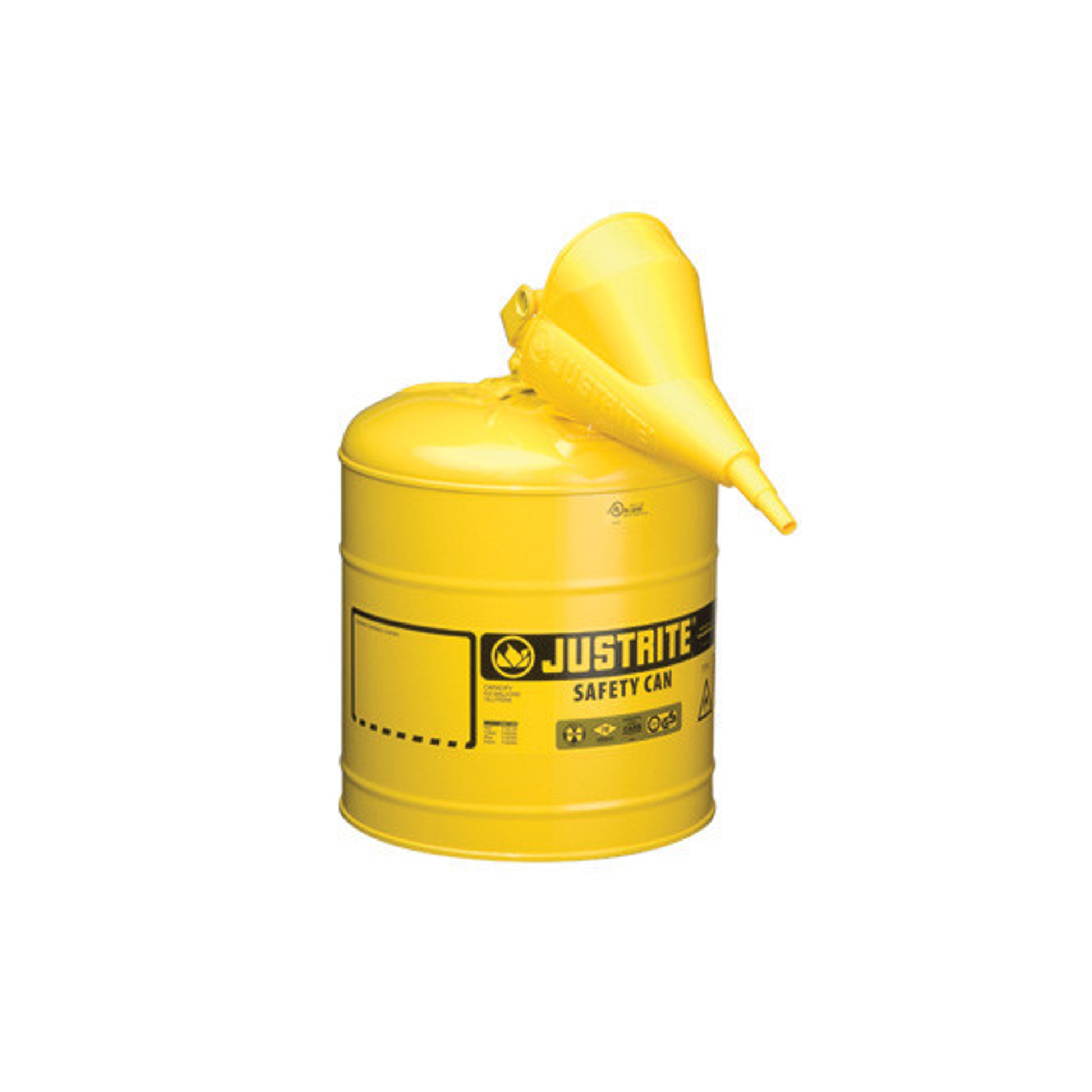 Justrite 5 Gallon Type 1 Diesel Self-Closing Lid Safety Can - 7150210