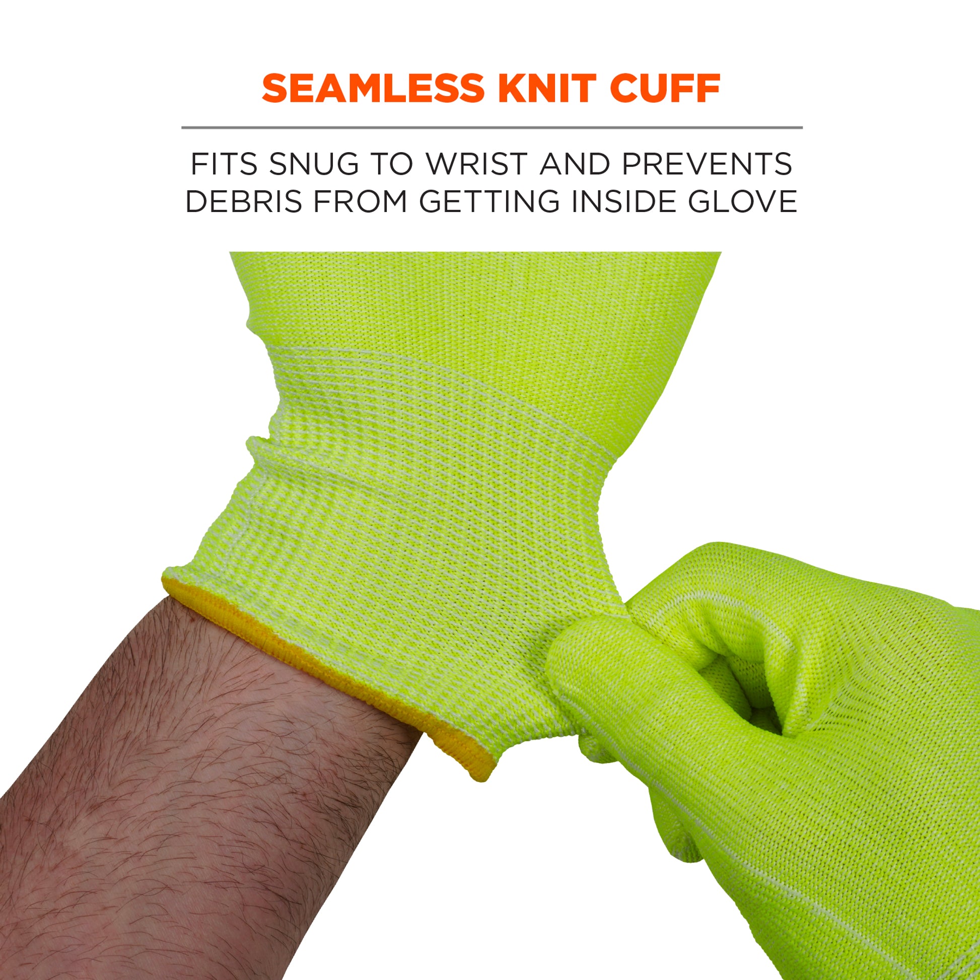 Ergodyne ProFlex 7040 Cut Resistant Food Grade Gloves - ANSI/ISEA 105-2016 A4, EN388 Level 5 - Lime - 1-pair