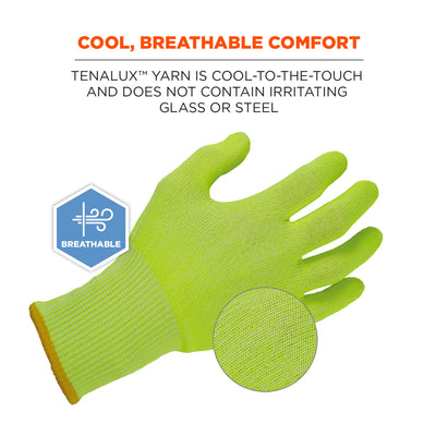 Ergodyne ProFlex 7040 Cut Resistant Food Grade Gloves - ANSI/ISEA 105-2016 A4, EN388 Level 5 - Lime - 144-pair