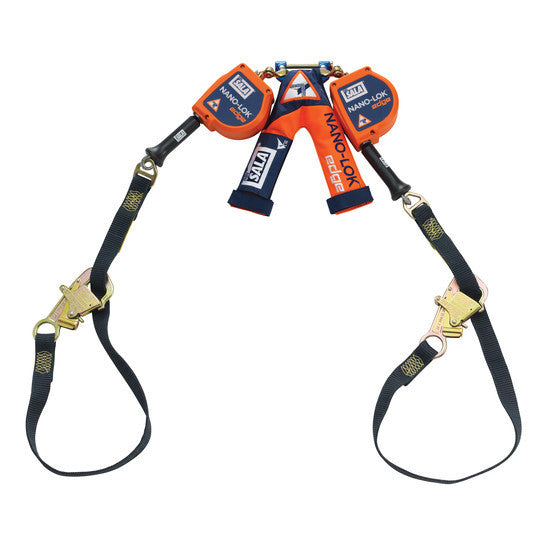 3M DBI - SALA Nano - Lok edge Twin - Leg 9 ft Tie - Back Quick Connect Self Retracting Lifeline - Cable 3500228