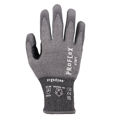 Ergodyne ProFlex 7071 PU Coated Cut-Resistant Gloves - ANSI/ISEA 105-2016 A7, EN388: 4X42F, 18g - Gray - 1-pair
