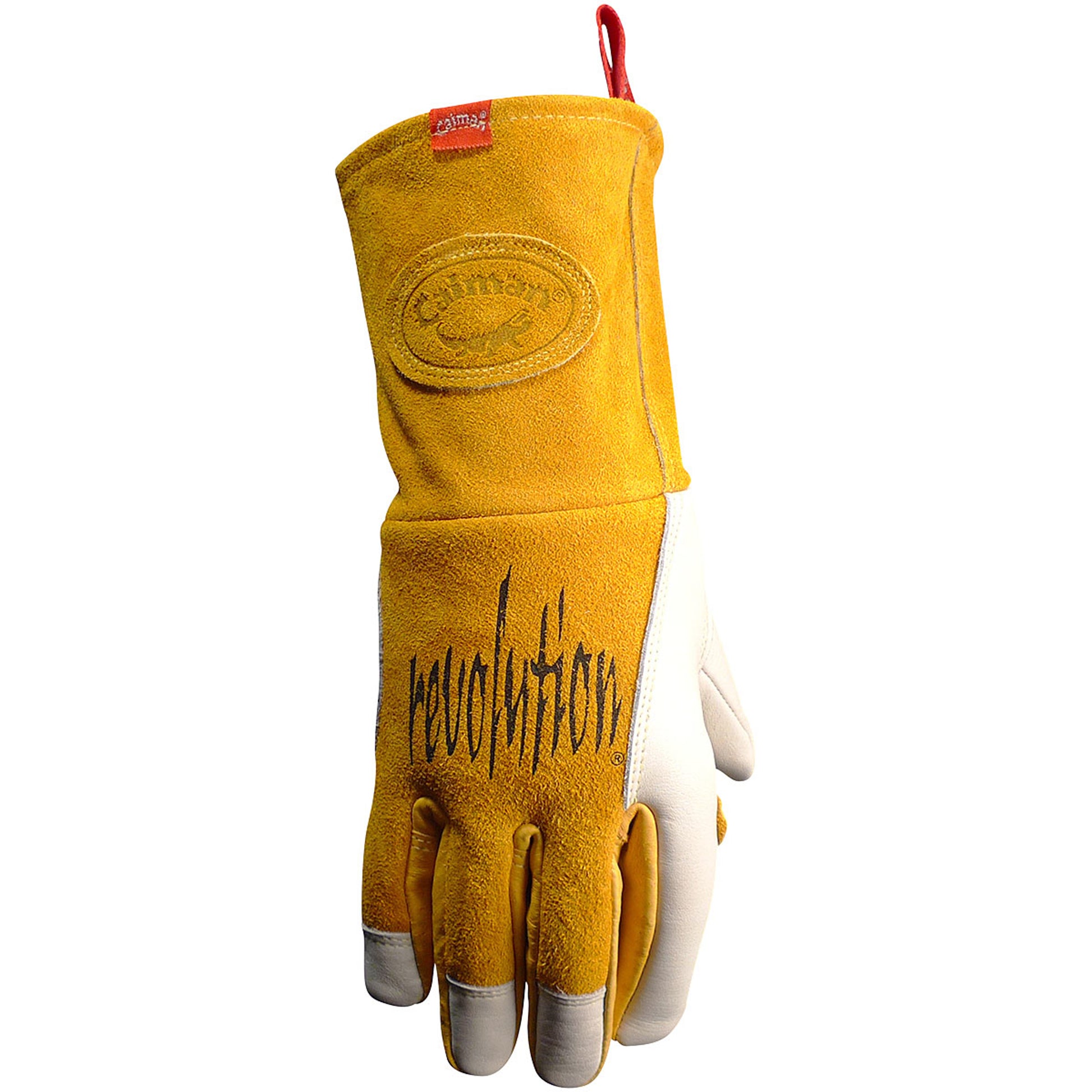 Caiman Premium Cow Grain MIG/Stick Welder's Glove w/Two-Layer Insulated Back - Gold - 6/PR - 1810