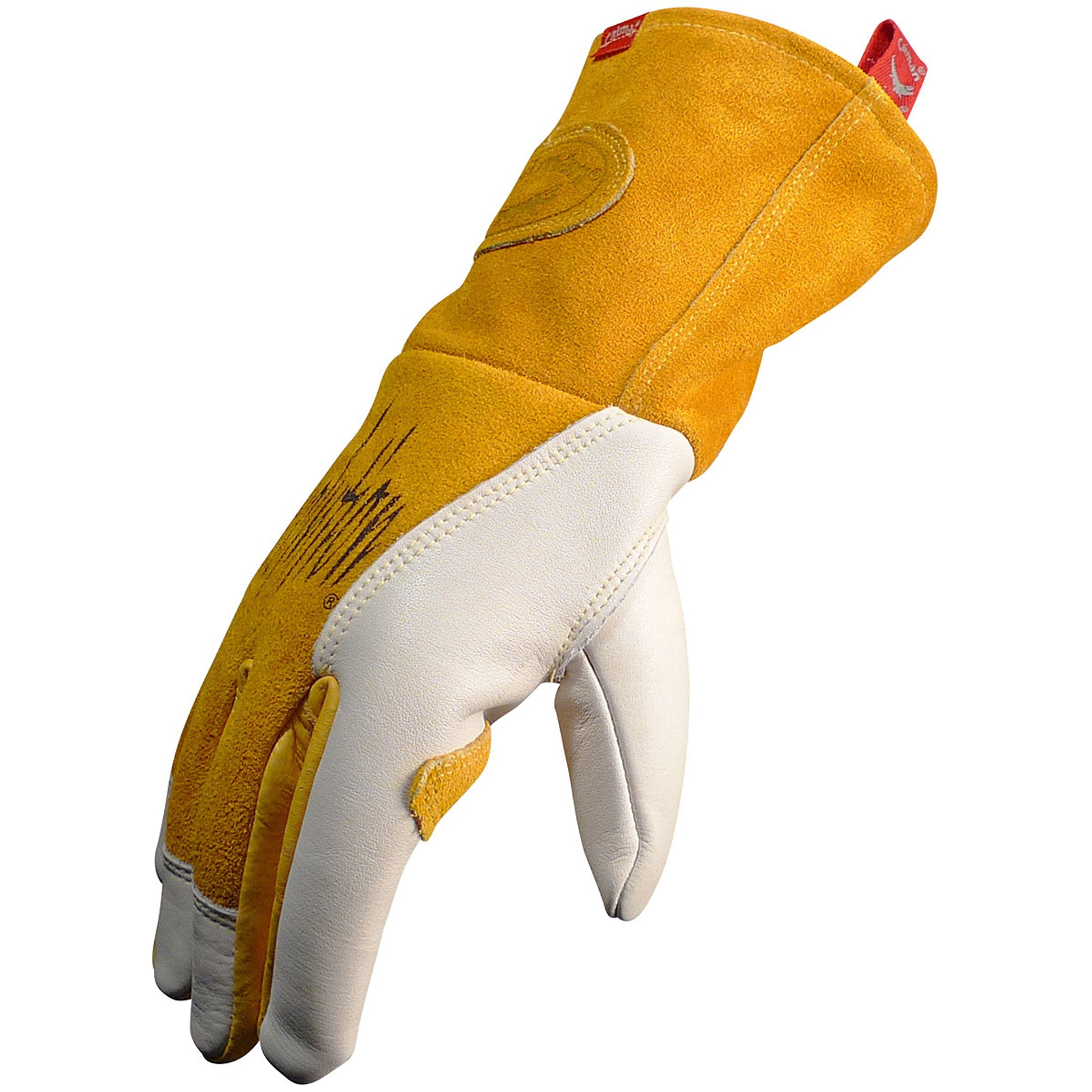 Caiman Premium Cow Grain MIG/Stick Welder's Glove w/Two-Layer Insulated Back - Gold - 6/PR - 1810