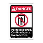 Danger: Permit Required Confined Space Do Not En(W/Graphic) - 10X7 - Rigid Plastic - DGA9R