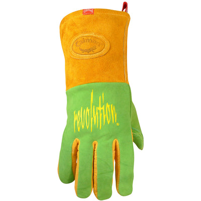 Caiman Premium Wasabi Green Split Deerskin MIG/Stick Welder's Glove w/FR Foam/Fleece Insulation - 6/PR - 1816