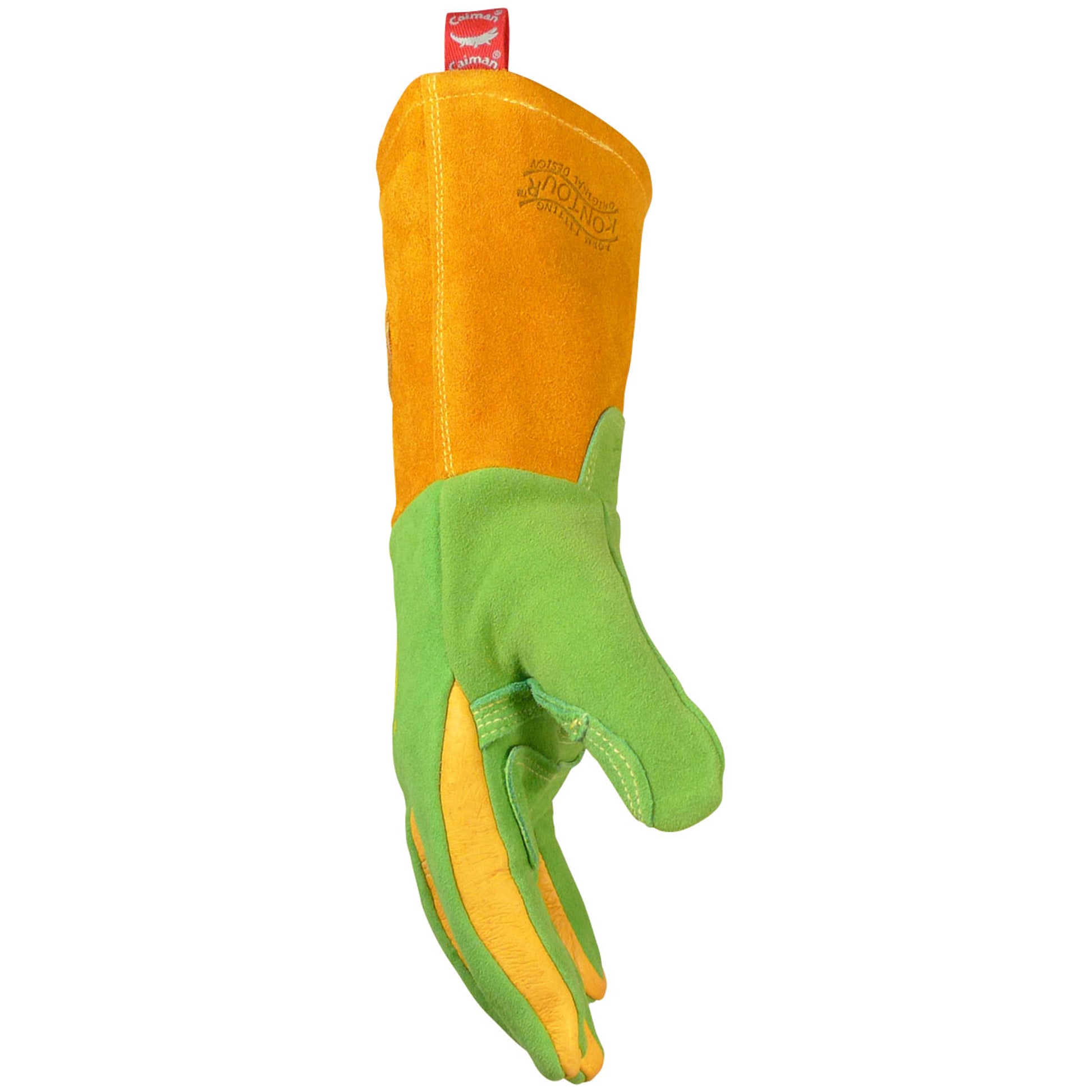 Caiman Premium Wasabi Green Split Deerskin MIG/Stick Welder's Glove w/FR Foam/Fleece Insulation - 6/PR - 1816