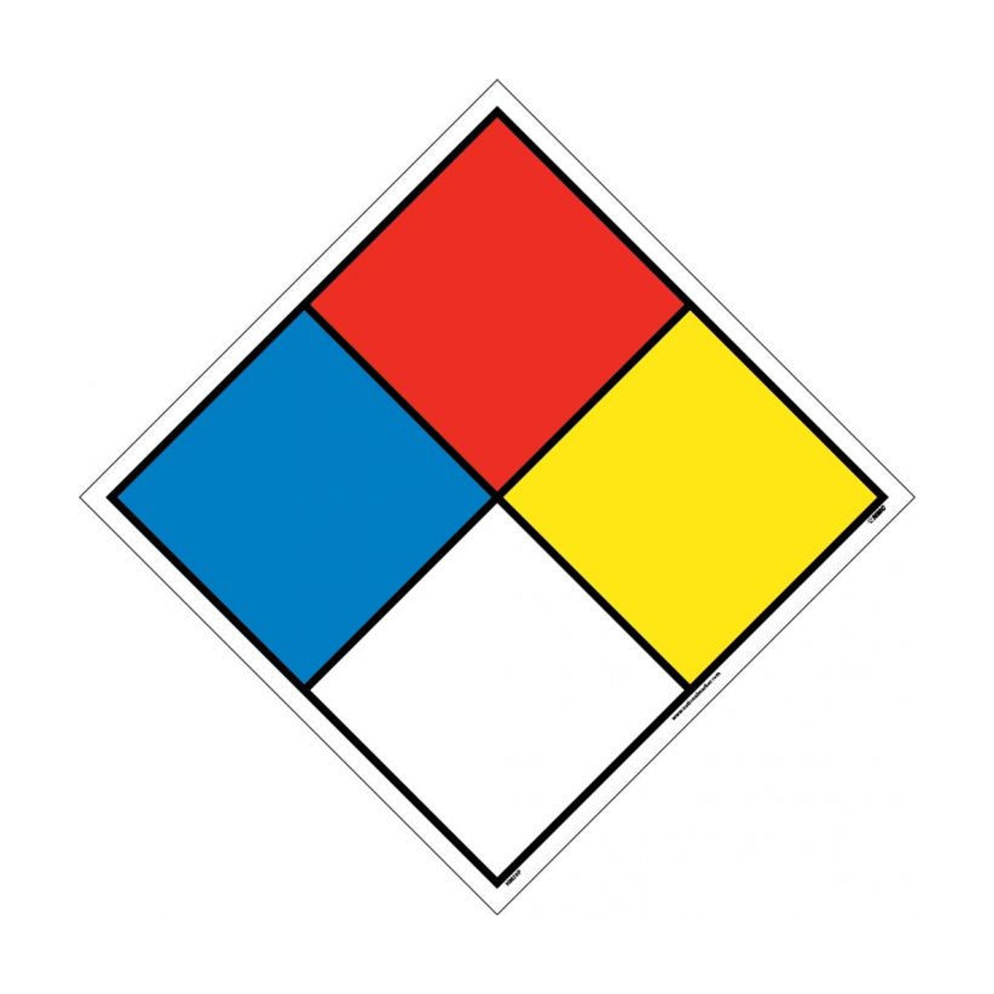 Hazard Identification System Labels - 8X8 - PS Vinyl - Pack of 5 - HMS8P