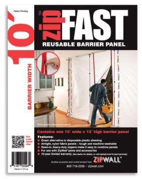 ZipWall ZipFast 10' Pane - ZF10 - 4/Pack