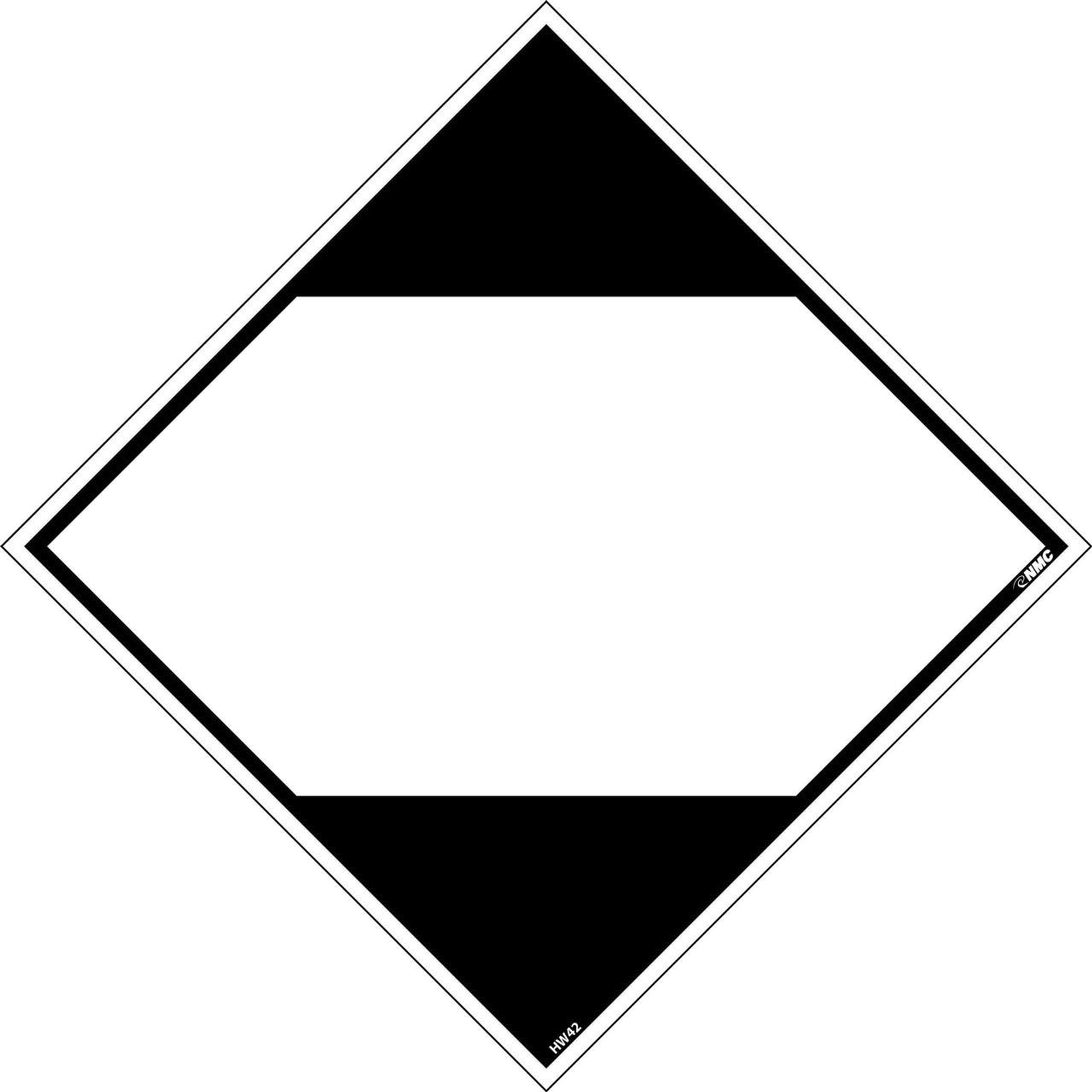 Labels - Hazmat Shipping Labels - 6X6 Square On Point - PS Vinyl - Pack of 25 - HW42