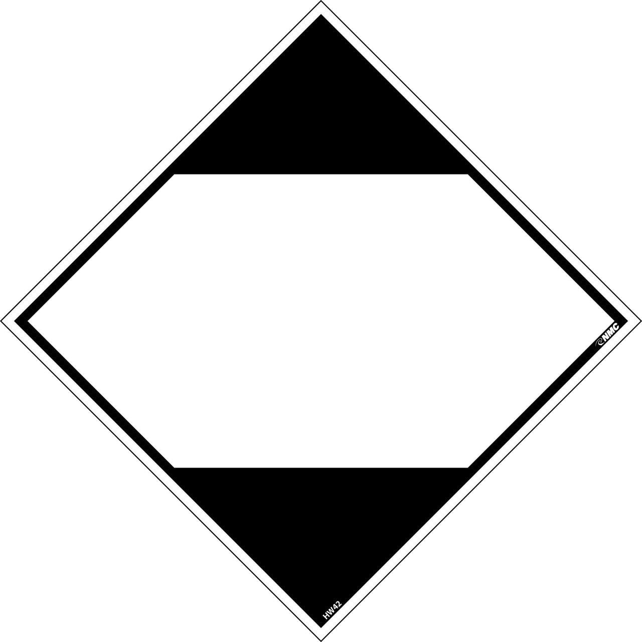 Labels - Hazmat Shipping Labels - 6X6 Square On Point - PS Vinyl - Pack of 25 - HW42