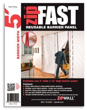 ZipWall ZipFast 5' Panel - 4/Pack - ZF5