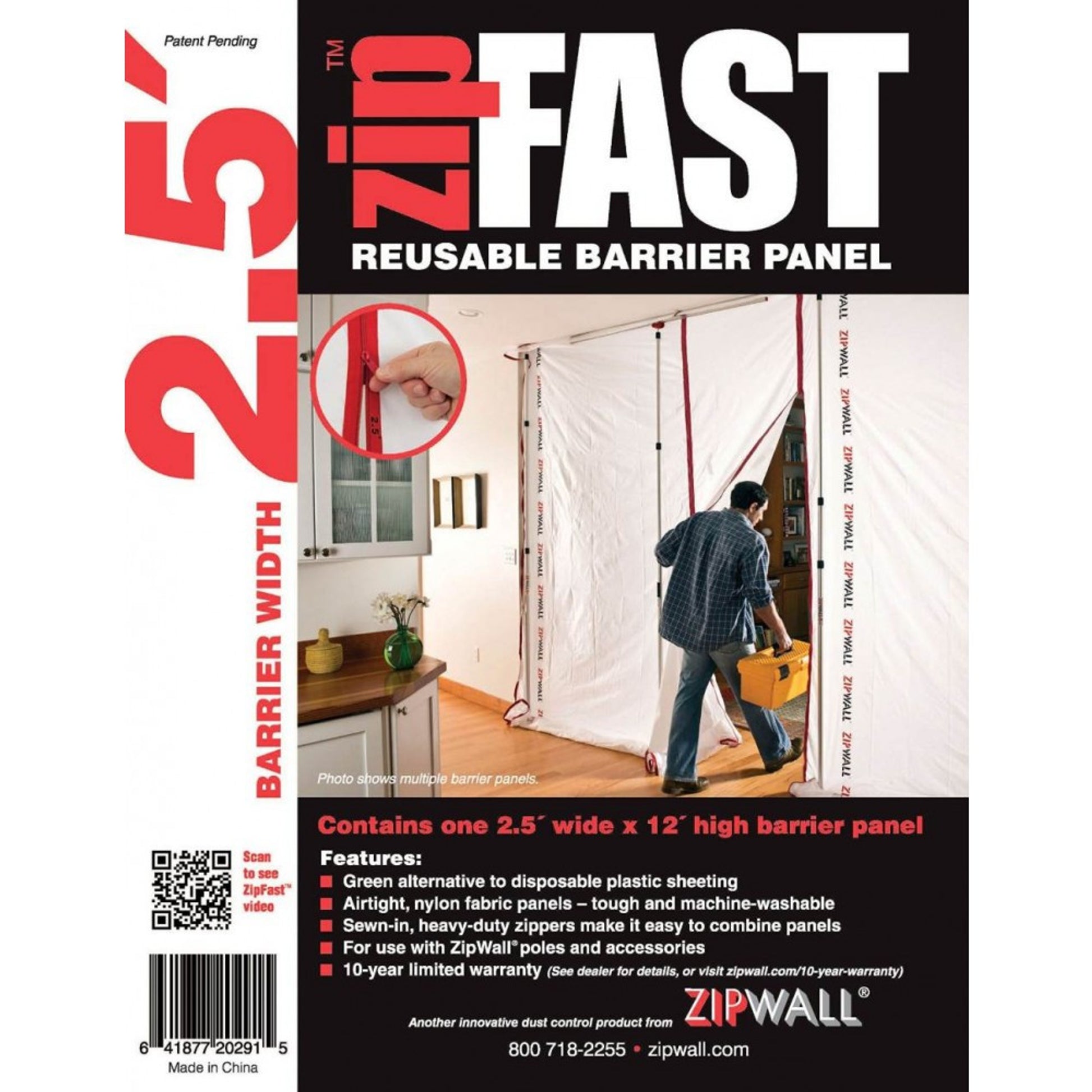 ZipWall ZipFast 2.5' Panel - ZF2